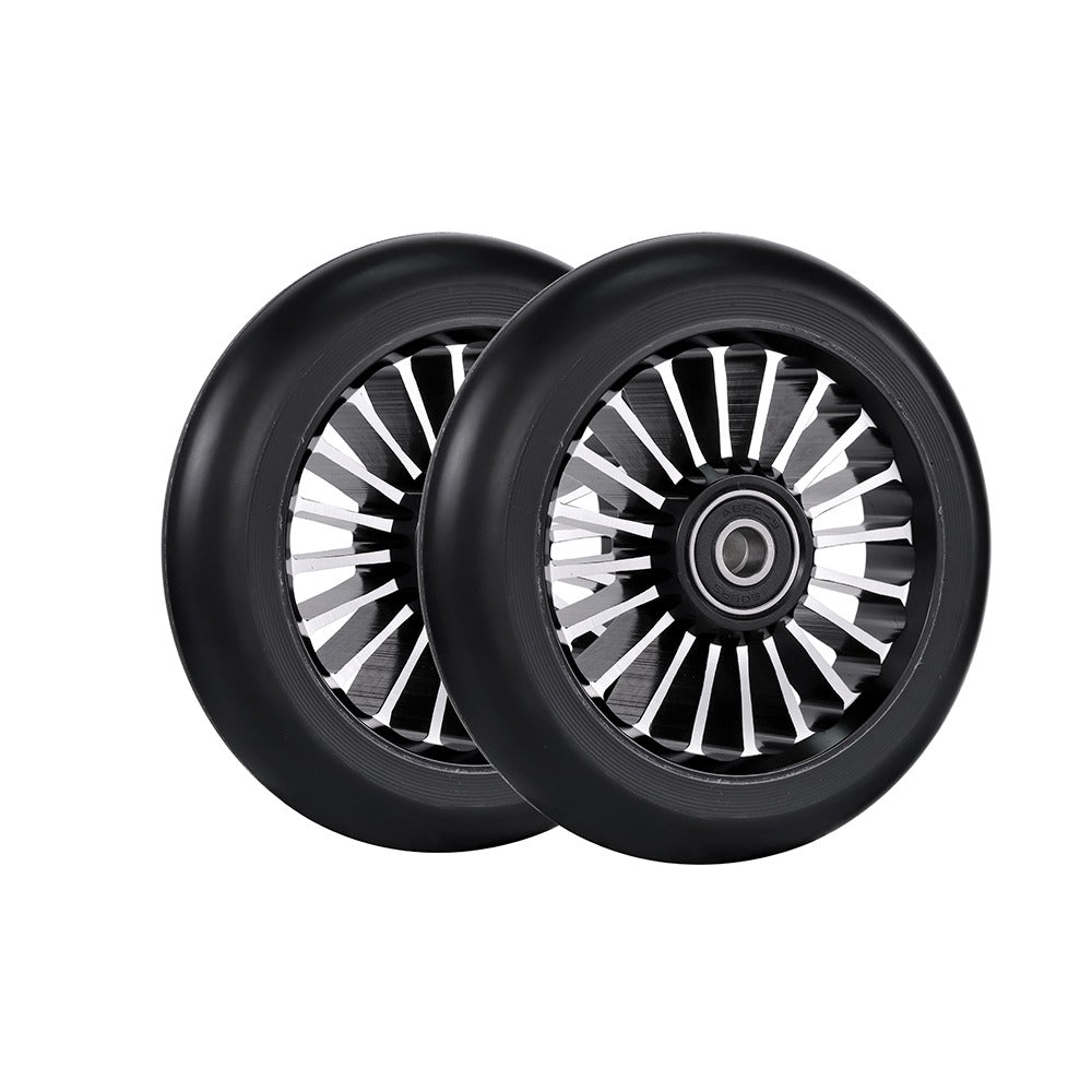 HogPro wheels - 110mm - Black on chrome metal core (20 Spoke)