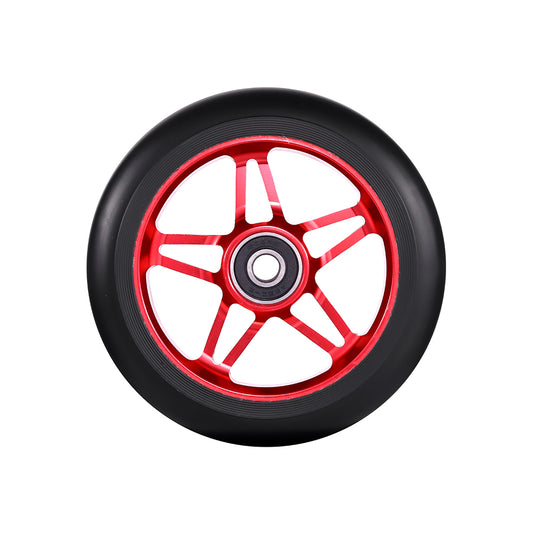 HogPro wheels - 110mm - Black on red (5 twin spoke)