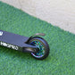 HogPro P2Ten stunt scooter, T-bar, Black deck with 110mm neo chrome wheels (Rainbow Grips)