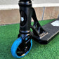 HogPro SP3 stunt scooter, Y-bar, Black forged deck with 110mm black core wheels (Black/Blue Grips)