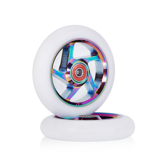 HogPro wheels - 110mm - White on neo (5 spoke)