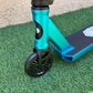 HogPro P1Ten stunt scooter, T-bar, Blue deck with 110mm chrome 20 spoke wheels (Blue Grips)