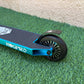 HogPro P1Ten stunt scooter, T-bar, Blue deck with 110mm chrome 20 spoke wheels (Blue Grips)