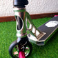 HogPro SP2 stunt scooter, chrome T-bar (Taller), Raw polished deck with 110mm chrome wheels (Pink Grips & pegs)