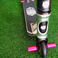 HogPro SP2 stunt scooter, chrome T-bar (Taller), Raw polished deck with 110mm chrome wheels (Pink Grips & pegs)